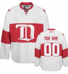 Women's Reebok Detroit Red Wings Customized Authentic White Third NHL Jersey