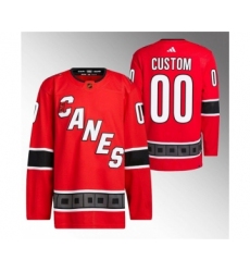 Men's Carolina Hurricanes Custom Red 2022-23 Reverse Retro Stitched Jersey
