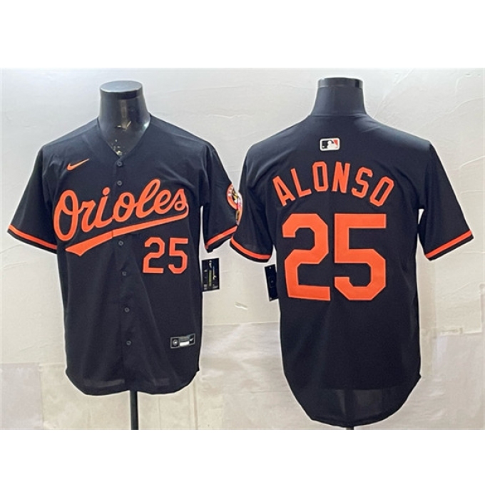 Men's Baltimore Orioles #25 Pete Alonso Black 2025 Limited Stitched Baseball Jersey
