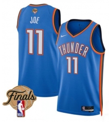 Men's Oklahoma City Thunder #11 Isaiah Joe Blue 2025 Icon Edition Stitched Basketball Jersey