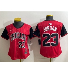 Youth Chicago White Sox #23 Michael Jordan Red Black 2025 City Connect Limited Stitched Baseball Jersey 001