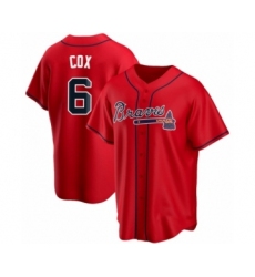 Youth Bobby Cox #6 Atlanta Braves Red Replica Alternate Jersey