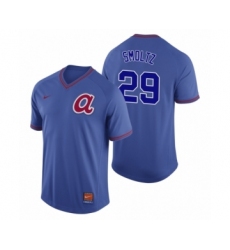 Women Atlanta Braves #29 John Smoltz Royal Cooperstown Collection Legend Jersey