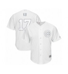 Men's Chicago Cubs #17 Kris Bryant  KB  Authentic White 2019 Players Weekend Baseball Jersey