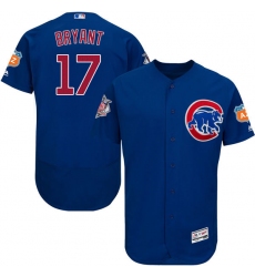 Men's Majestic Chicago Cubs #17 Kris Bryant Royal Blue Alternate Flex Base Authentic Collection MLB Jersey