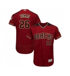 Men's Arizona Diamondbacks #26 Yasmany Tomas Red Alternate Authentic Collection Flex Base Baseball Jersey