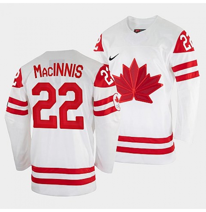Men's Al MacInnis Canada Hockey White 2022 Winter Olympic #22 Salt Lake City Jersey