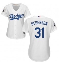 Women's Majestic Los Angeles Dodgers #31 Joc Pederson Authentic White Home 2017 World Series Bound Cool Base MLB Jersey