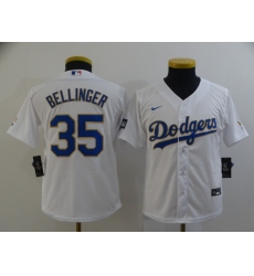 Youth Nike Los Angeles Dodgers #35 Cody Bellinger White Champions Jersey