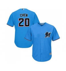 Men's Miami Marlins #20 Wei-Yin Chen Replica Blue Alternate 1 Cool Base Baseball Jersey