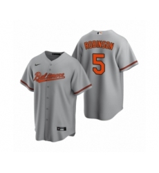 Youth Baltimore Orioles #5 Brooks Robinson Nike Gray Replica Road Jersey