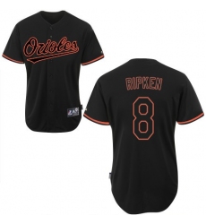 Men's Majestic Baltimore Orioles #8 Cal Ripken Authentic Black Fashion MLB Jersey
