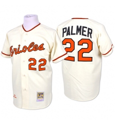 Men's Mitchell and Ness Baltimore Orioles #22 Jim Palmer Authentic Cream Throwback MLB Jersey