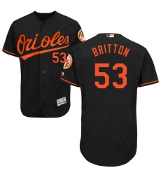 Men's Majestic Baltimore Orioles #53 Zach Britton Black Alternate Flex Base Authentic Collection MLB Jersey