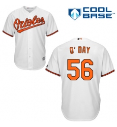 Youth Majestic Baltimore Orioles #56 Darren O'Day Authentic White Home Cool Base MLB Jersey