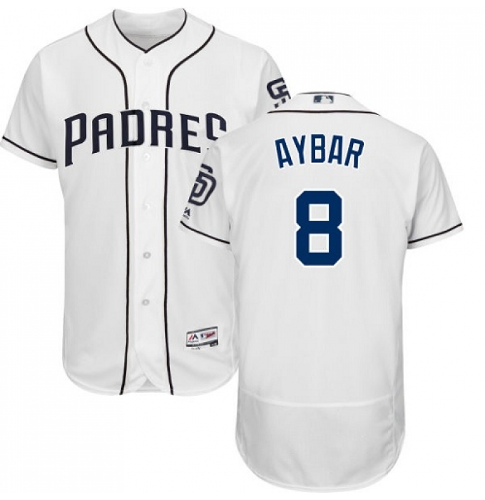San Diego Padres #8 Erick Aybar White Flexbase Authentic Collection Stitched MLB Jersey