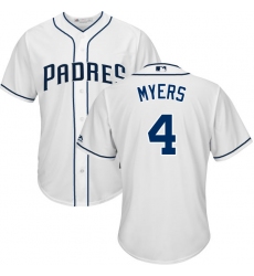 Men's Majestic San Diego Padres #4 Wil Myers Replica White Home Cool Base MLB Jersey