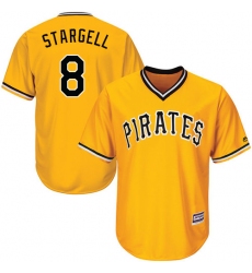 Youth Majestic Pittsburgh Pirates #8 Willie Stargell Authentic Gold Alternate Cool Base MLB Jersey