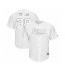 Men's Tampa Bay Rays #39 Kevin Kiermaier  Outlaw  Authentic White 2019 Players Weekend Baseball Jersey