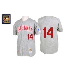 Men's Mitchell and Ness Cincinnati Reds #14 Pete Rose Replica Grey 1969 Throwback MLB Jersey