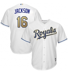 Youth Majestic Kansas City Royals #16 Bo Jackson Authentic White Home Cool Base MLB Jersey