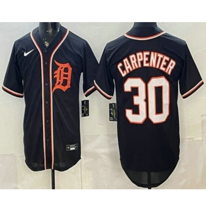 Men's Detroit Tigers #30 Kerry Carpenter 2026 Black Fashion Cool Base Jersey