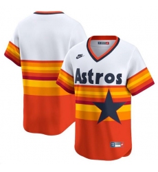 Men's Houston Astros White Throwback Cooperstown Collection Limited Stitched Baseball Jersey