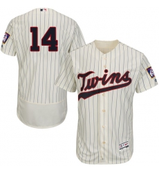 Men's Majestic Minnesota Twins #14 Kent Hrbek Authentic Cream Alternate Flex Base Authentic Collection MLB Jersey