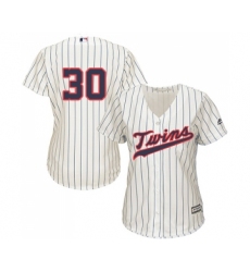 Women's Minnesota Twins #30 Kennys Vargas Replica Cream Alternate Cool Base Baseball Jersey