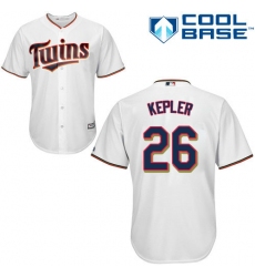 Youth Majestic Minnesota Twins #26 Max Kepler Replica White Home Cool Base MLB Jersey