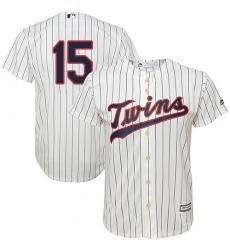 Men's Majestic Minnesota Twins #15 Jason Castro Replica Cream Alternate Cool Base MLB Jersey