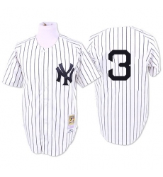 Men's Mitchell and Ness 1932 New York Yankees #3 Babe Ruth Authentic White Throwback MLB Jersey