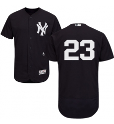 Men's Majestic New York Yankees #23 Don Mattingly Navy Blue Alternate Flex Base Authentic Collection MLB Jersey