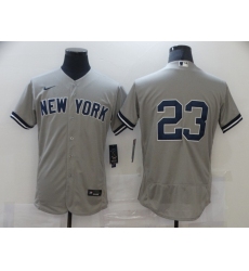 Men's Nike New York Yankees #23 Don Mattingly Grey Road Flex Base Authentic Collection Jersey