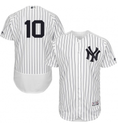 Men's Majestic New York Yankees #10 Phil Rizzuto White Home Flex Base Authentic Collection MLB Jersey