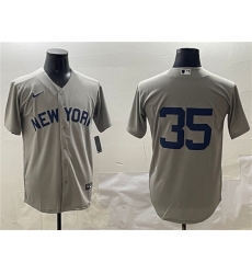 Men's New York Yankees #35 Cody Bellinger Gray Cool Base Stitched Baseball Jersey