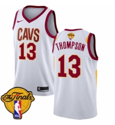 Men's Nike Cleveland Cavaliers #13 Tristan Thompson Swingman White 2018 NBA Finals Bound NBA Jersey - Association Edition