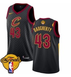 Women's Nike Cleveland Cavaliers #43 Brad Daugherty Swingman Black 2018 NBA Finals Bound NBA Jersey Statement Edition