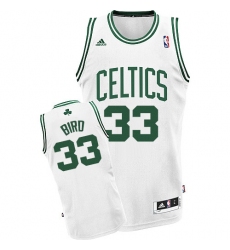 Men's Adidas Boston Celtics #33 Larry Bird Swingman White Home NBA Jersey