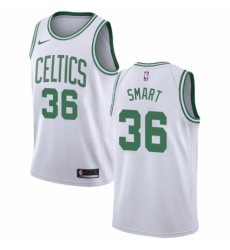 Men's Nike Boston Celtics #36 Marcus Smart Swingman White NBA Jersey - Association Edition