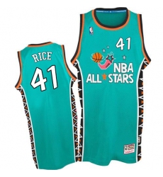 Men's Mitchell and Ness Charlotte Hornets #41 Glen Rice Swingman Light Blue 1996 All Star Throwback NBA Jersey