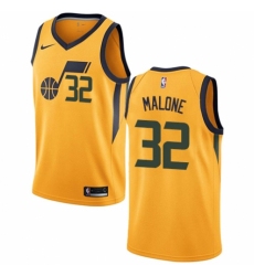 Youth Nike Utah Jazz #32 Karl Malone Authentic Gold NBA Jersey Statement Edition