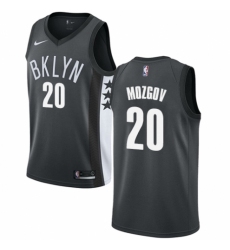 Men's Nike Brooklyn Nets #20 Timofey Mozgov Swingman Gray NBA Jersey Statement Edition