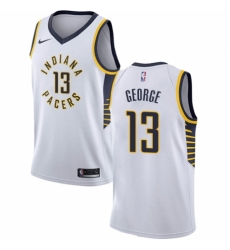 Women's Nike Indiana Pacers #13 Paul George Swingman White NBA Jersey - Association Edition