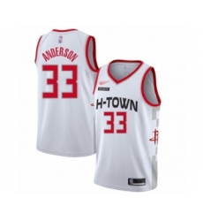 Youth Houston Rockets #33 Ryan Anderson Swingman White Basketball Jersey - 2019 20 City Edition