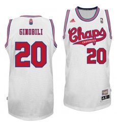 Men's Adidas San Antonio Spurs #20 Manu Ginobili Swingman White Latin Nights NBA Jersey