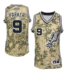 Men's Adidas San Antonio Spurs #9 Tony Parker Authentic Camo NBA Jersey