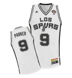 Men's Adidas San Antonio Spurs #9 Tony Parker Swingman White Latin Nights NBA Jersey