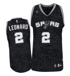 Men's Adidas San Antonio Spurs #2 Kawhi Leonard Swingman Black Crazy Light NBA Jersey