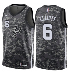 Men's Nike San Antonio Spurs #6 Sean Elliott Authentic Camo NBA Jersey - City Edition